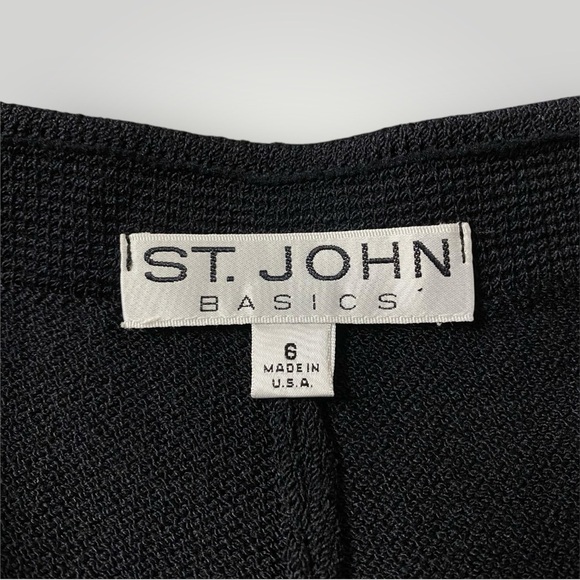 ST.JOHN  Santana Knit Pants Black Sz 6 - Picture 3 of 9